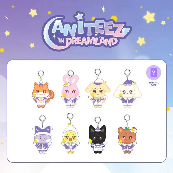ATEEZ [Aniteez in Dreamland] - OFFICIAL MD Plush Keyring Guardian Angel