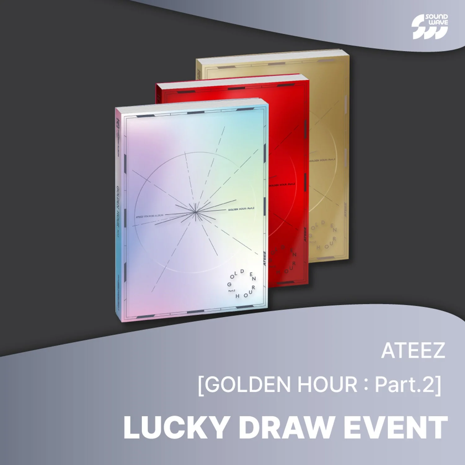 *SOUNDWAVE POP UP LUCKY DRAW POB* ATEEZ - GOLDEN HOUR : PART.2 11TH MINI ALBUM PHOTOBOOK
