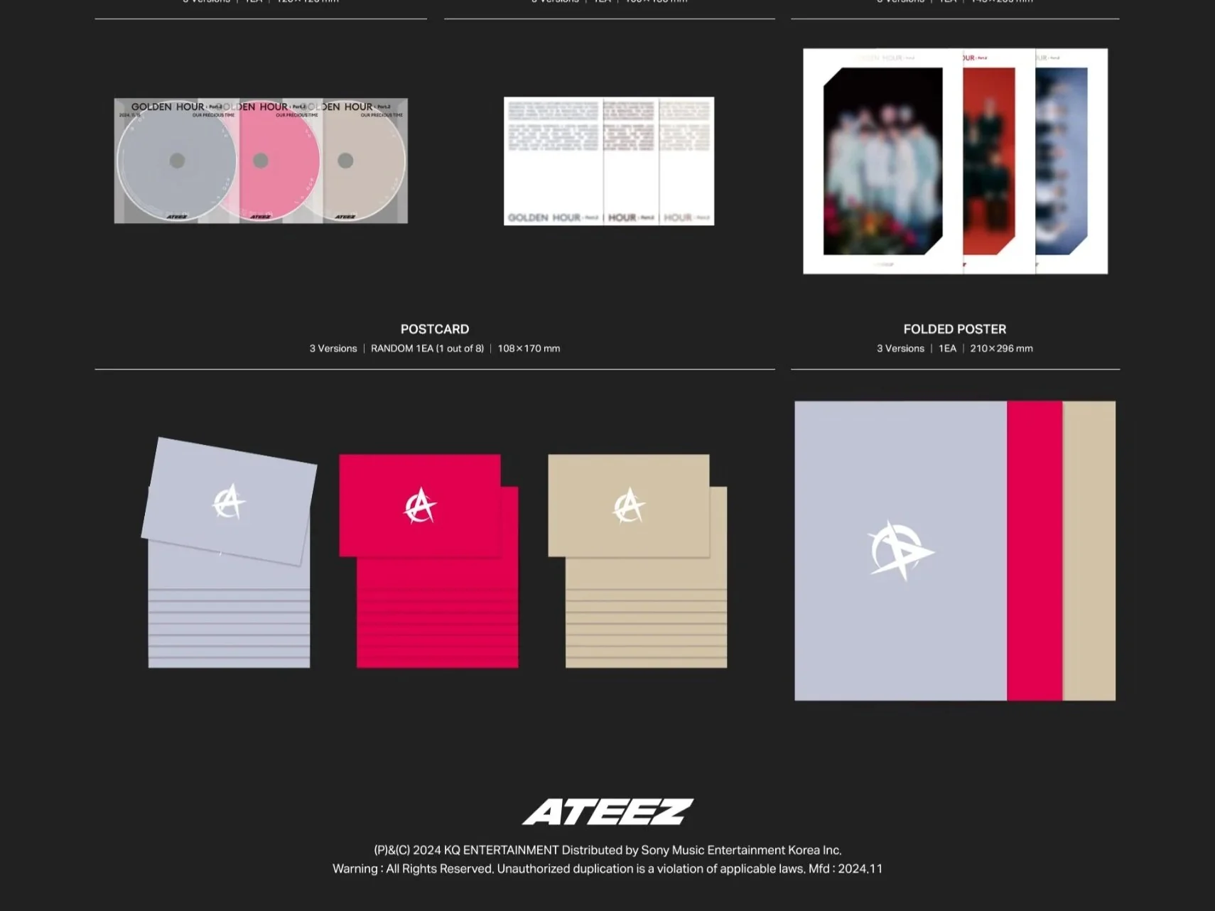 *YES24 POB* ATEEZ - GOLDEN HOUR : PART.2 11TH MINI ALBUM PHOTOBOOK - Image 5