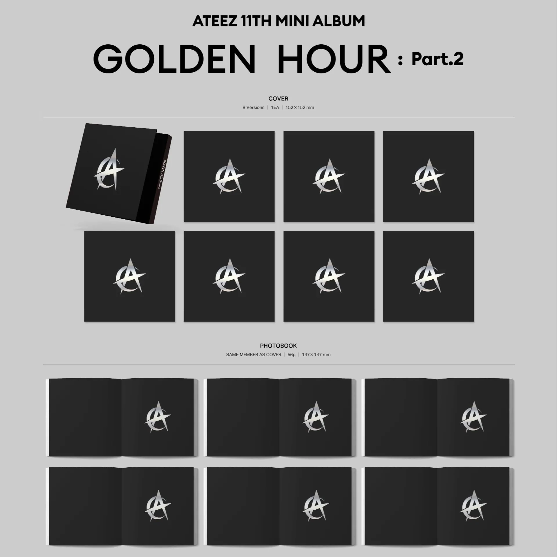 ATEEZ - GOLDEN HOUR : PART.2 11TH MINI ALBUM DIGIPACK - Image 2