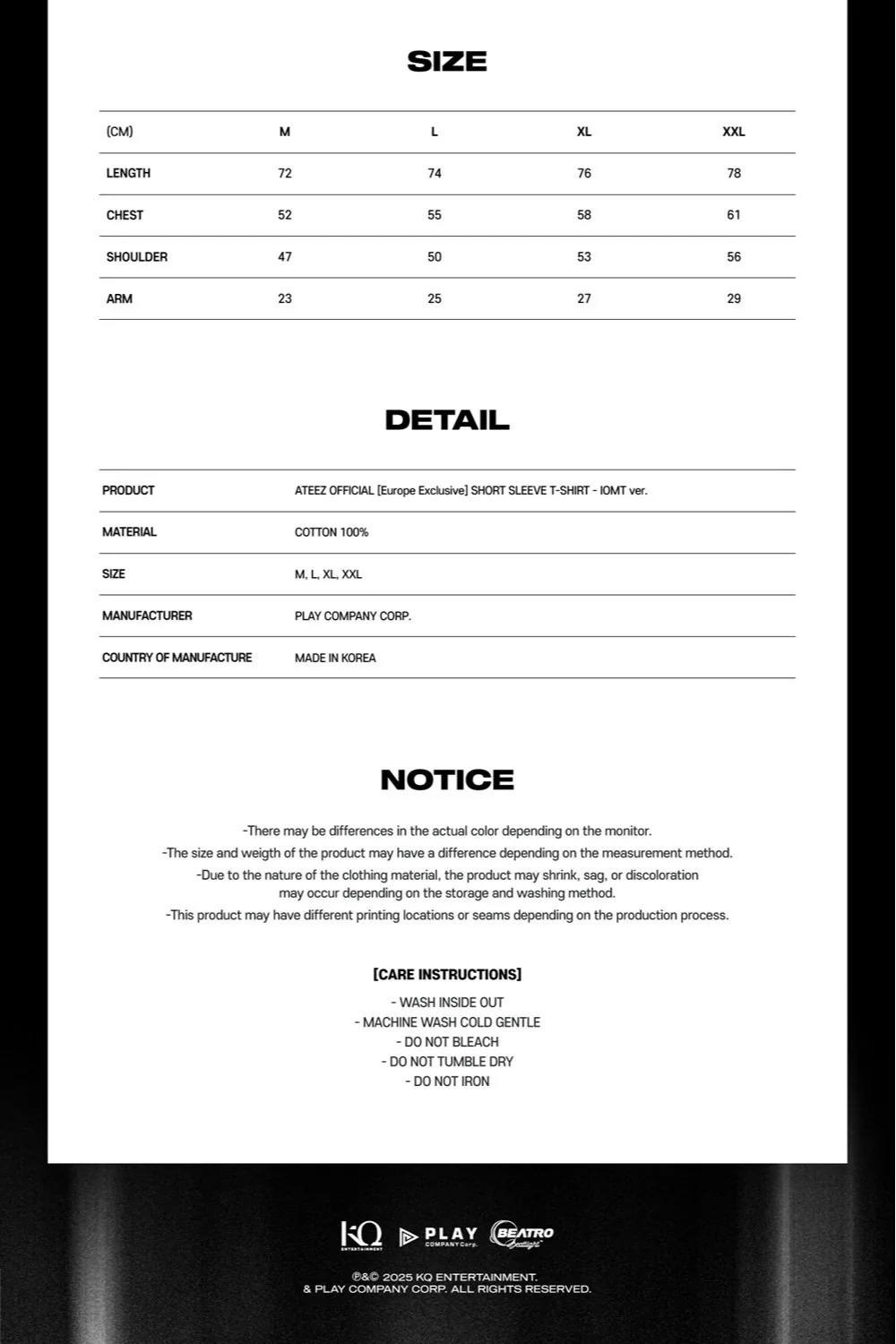 ATEEZ - TOWARDS THE LIGHT : WILL TO POWER WORLD TOUR POP-UP STORE IN EUROPE OFFICIAL MD - SHORT SLEEVE T-SHIRT IOMT VER - Image 5