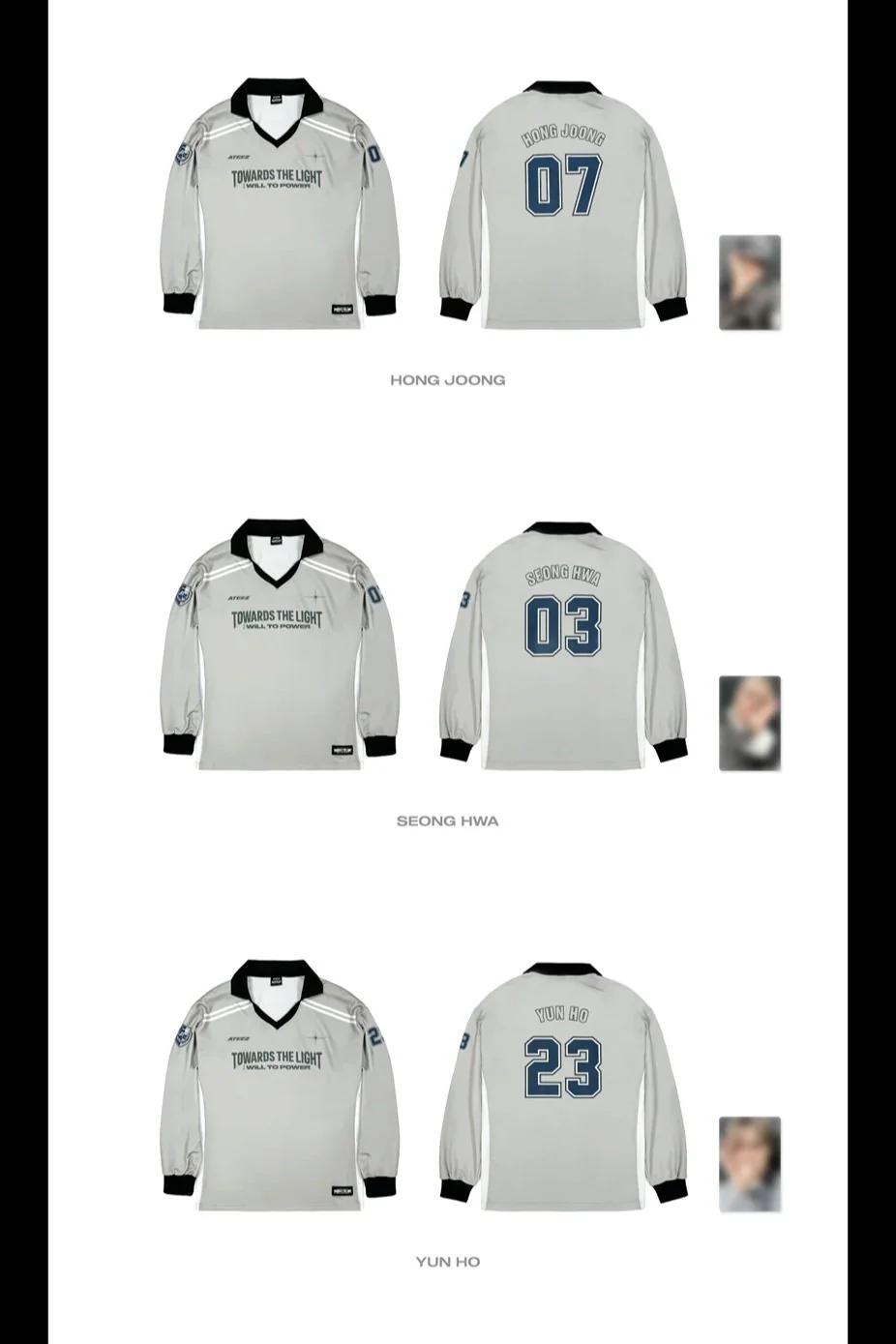 ATEEZ - TOWARDS THE LIGHT : WILL TO POWER WORLD TOUR POP-UP STORE IN EUROPE OFFICIAL MD - LONG SLEEVE JERSEY - Image 3