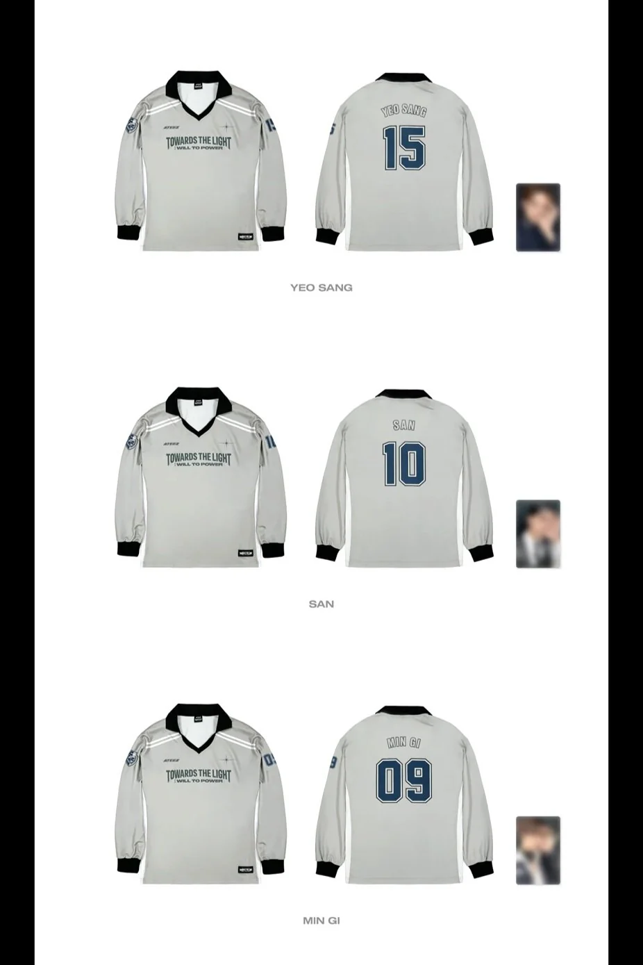 ATEEZ - TOWARDS THE LIGHT : WILL TO POWER WORLD TOUR POP-UP STORE IN EUROPE OFFICIAL MD - LONG SLEEVE JERSEY - Image 4