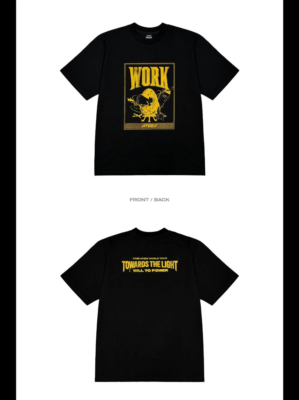 ATEEZ - TOWARDS THE LIGHT : WILL TO POWER WORLD TOUR POP-UP STORE IN EUROPE OFFICIAL MD - SHORT SLEEVE T-SHIRT WORK VER - Image 3