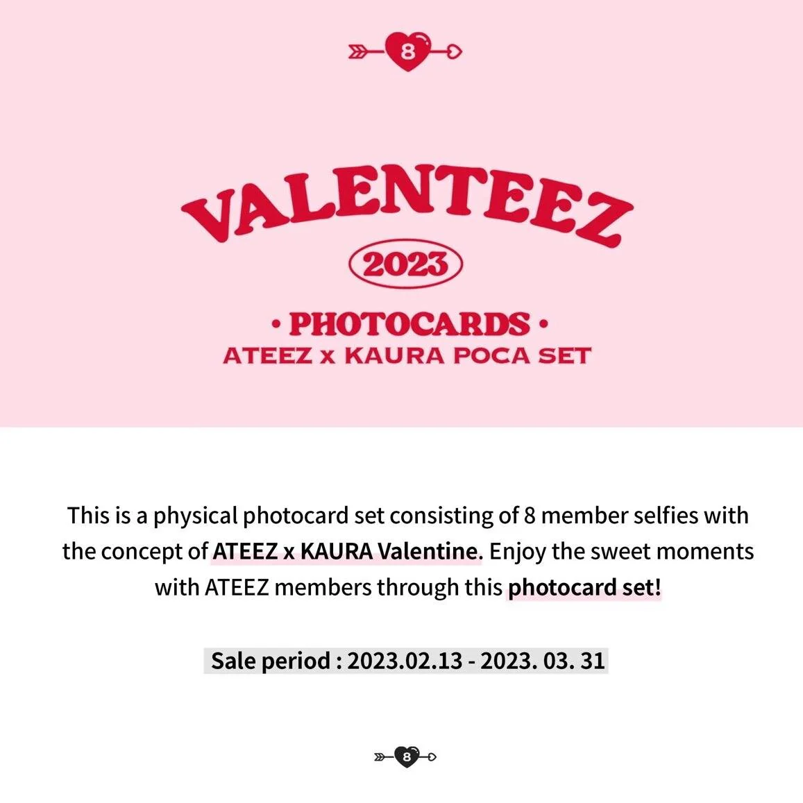 [ATEEZ x KAURA] VALENTEEZ Official Trading Card Set - Image 3
