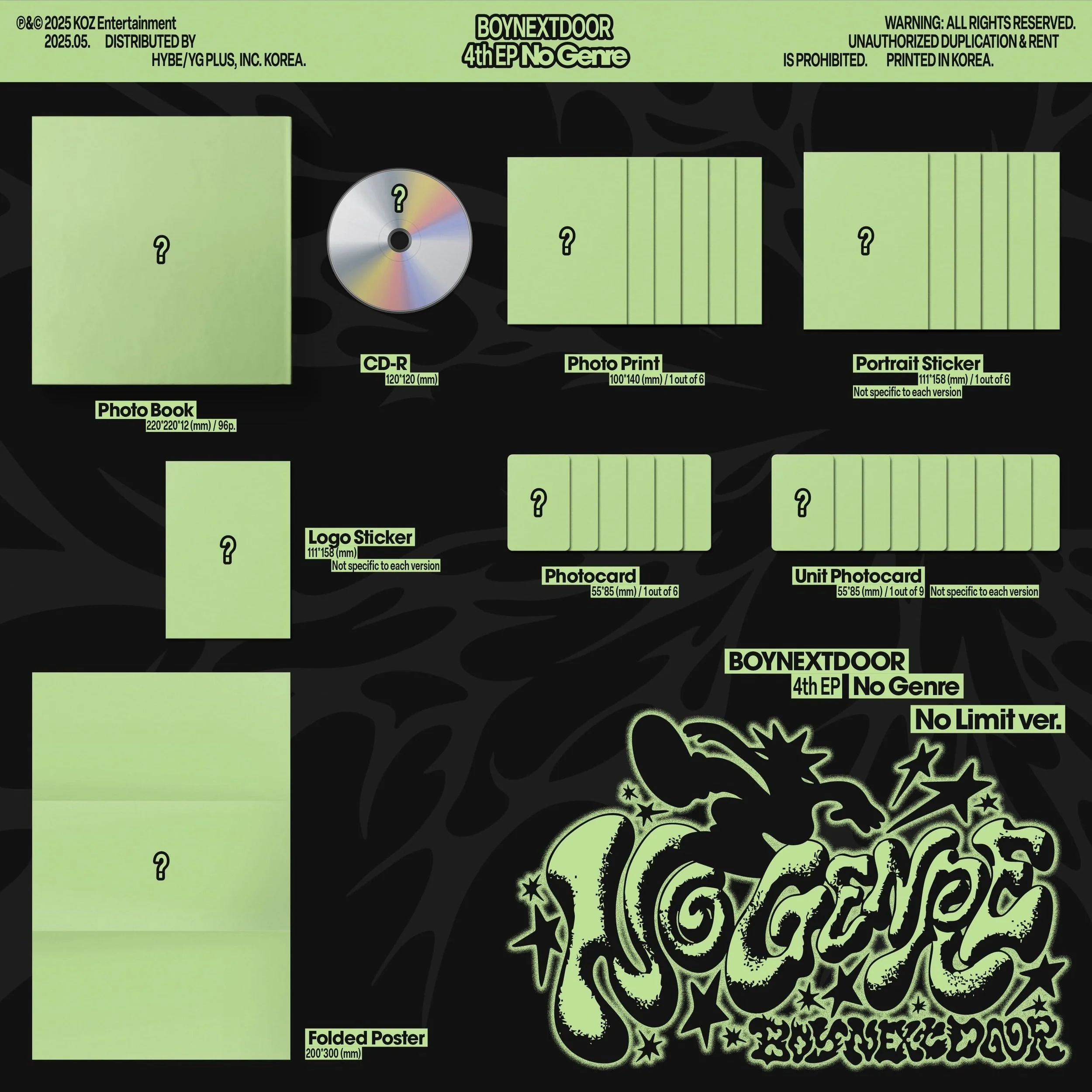 *WEVERSE GIFT* BOYNEXTDOOR - 4th EP [No Genre] (No Matter Ver. / No Route Ver. / No Limit Ver.) - Image 4