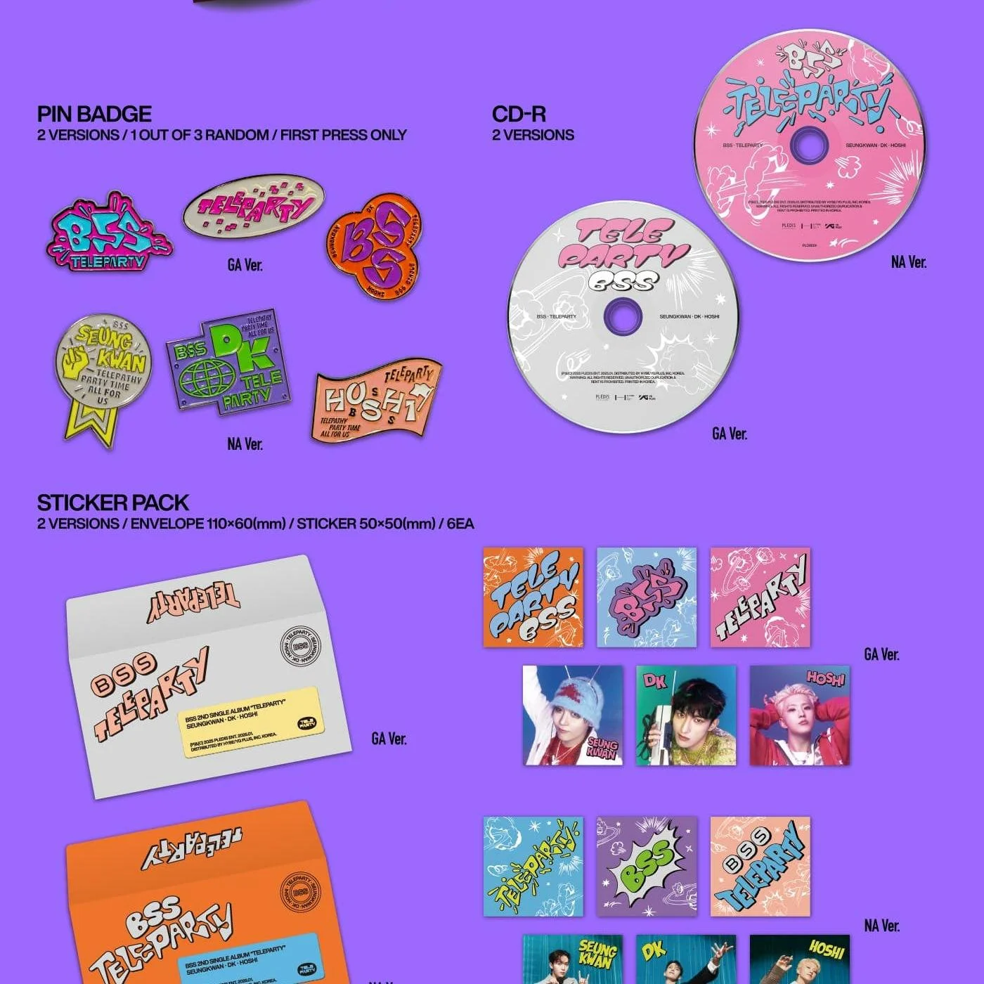 [Seventeen] - BSS - 2nd Single Album 'TELEPARTY' (NA Ver. / GA Ver.) - Imported Albums from Korea - Image 4