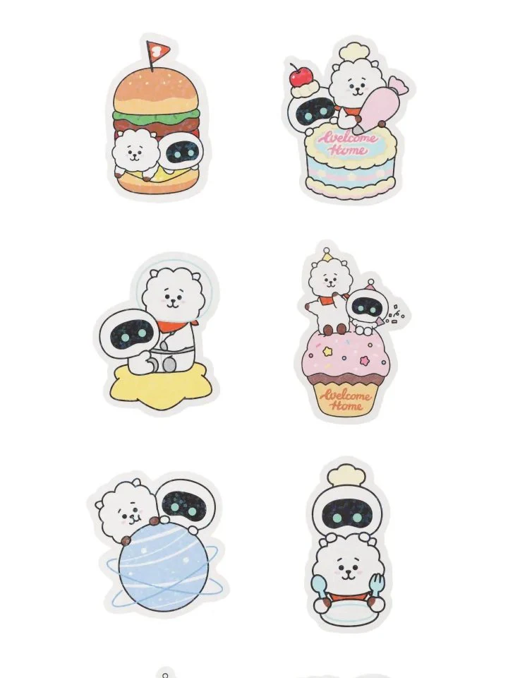 BTS - WOOTTEO X RJ COLLABORATION OFFICIAL MD STICKER SET - Image 4