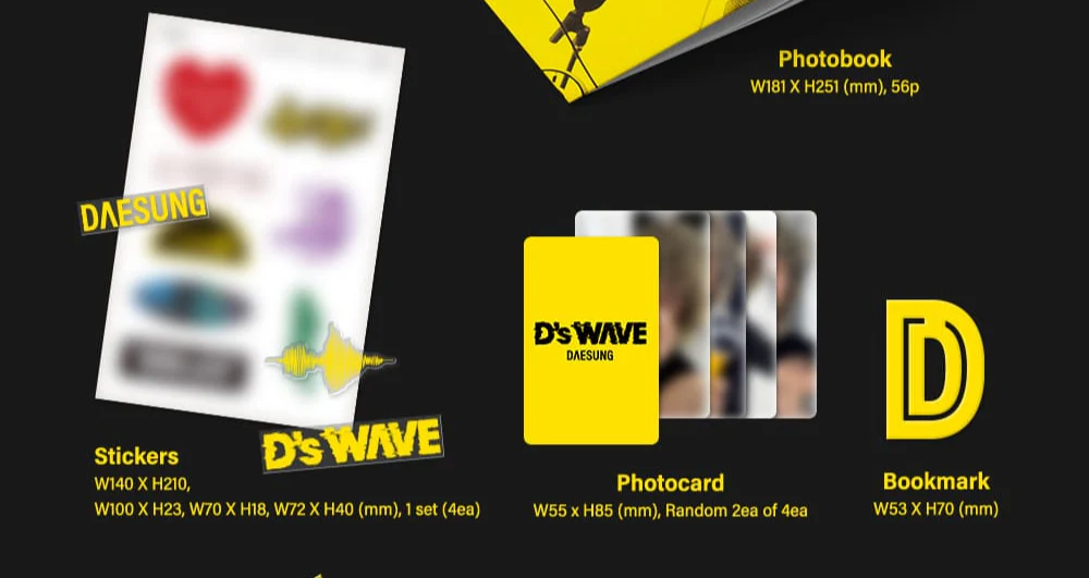 DAESUNG 1st Mini Album [D's WAVE] (Yellow Ver. / Black Ver.) - Image 4