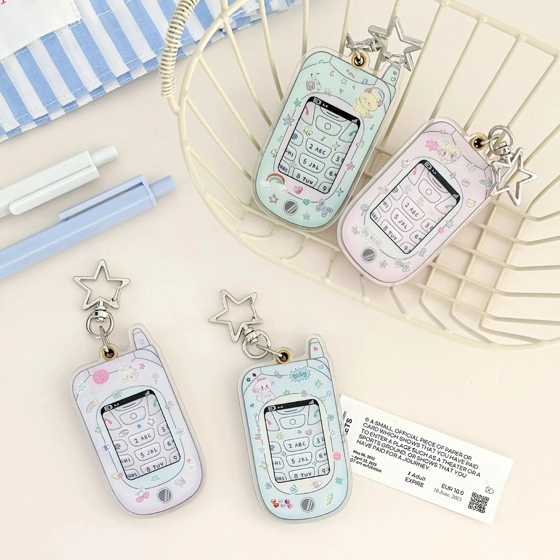 Kawaii Mobile ID Photo Holder Key Ring - Image 4