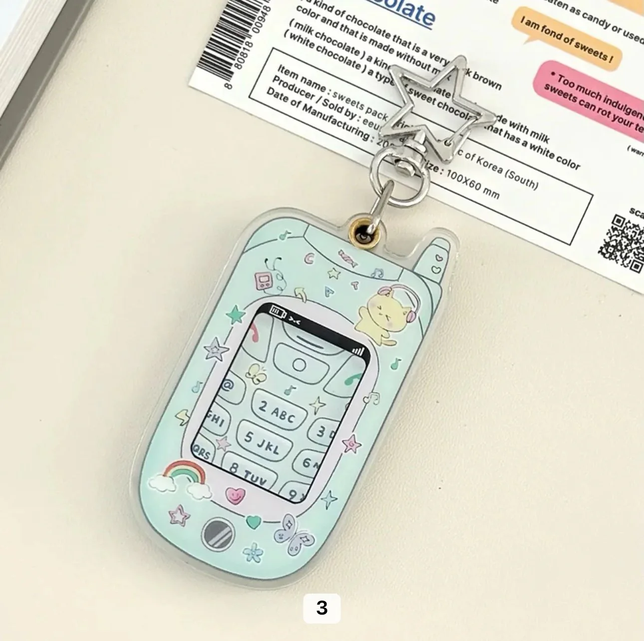 Kawaii Mobile ID Photo Holder Key Ring - Image 7