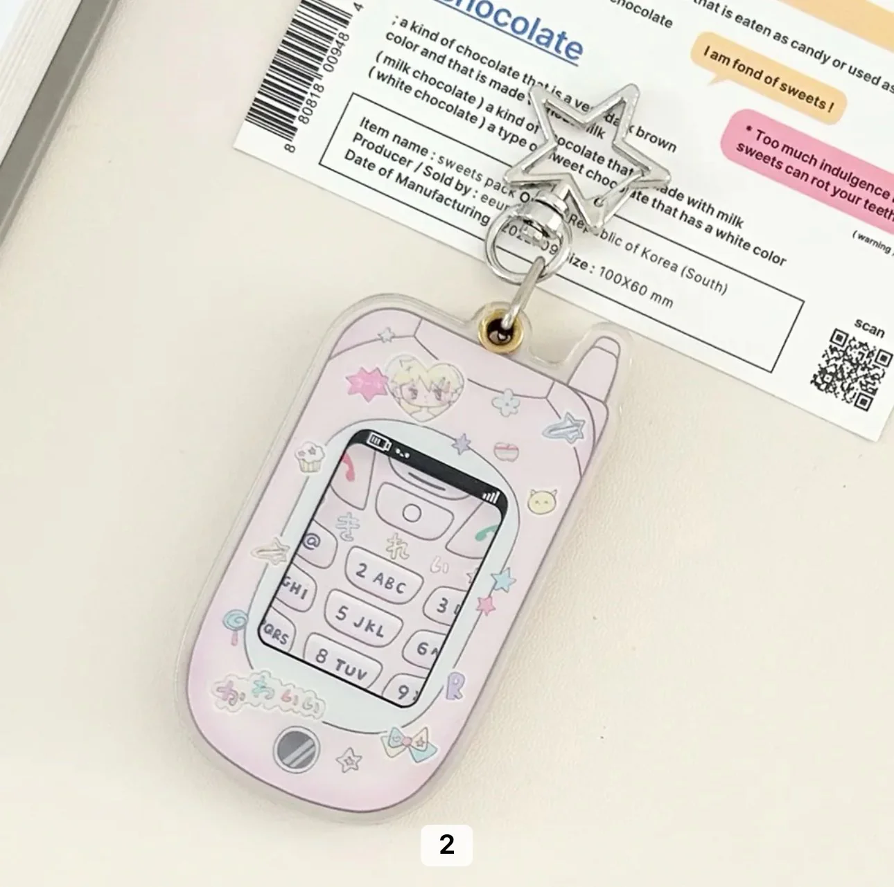Kawaii Mobile ID Photo Holder Key Ring - Image 8