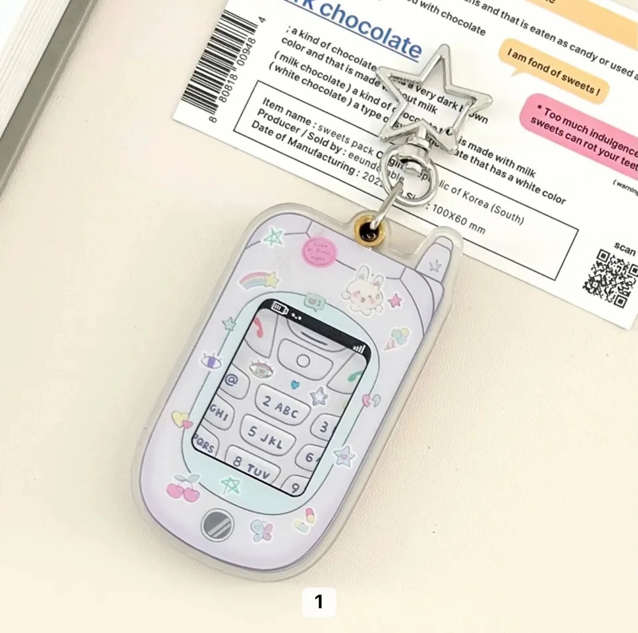Kawaii Mobile ID Photo Holder Key Ring - Image 9