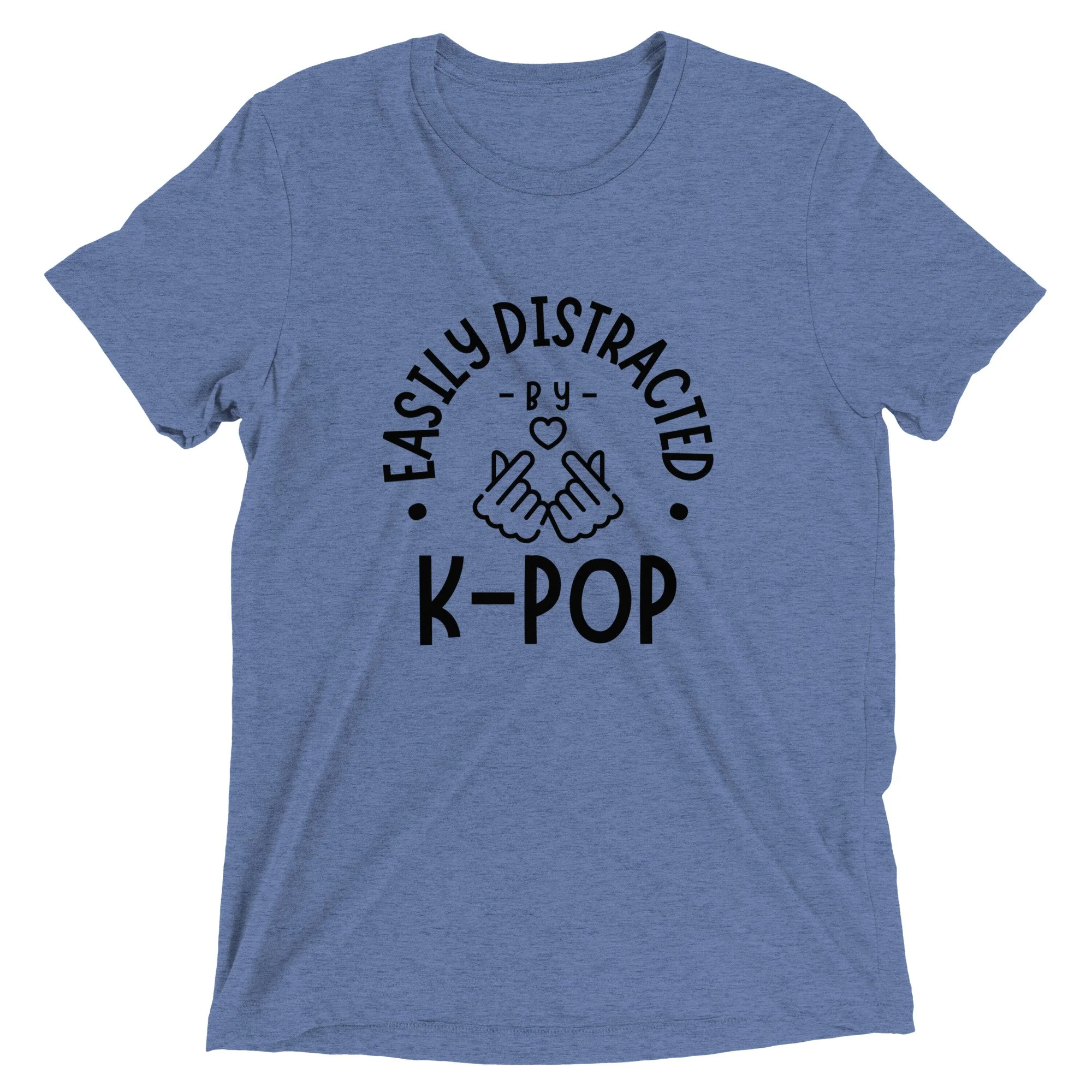 "Easily Distracted by K-Pop" Tri-Blend T-Shirt - Image 3