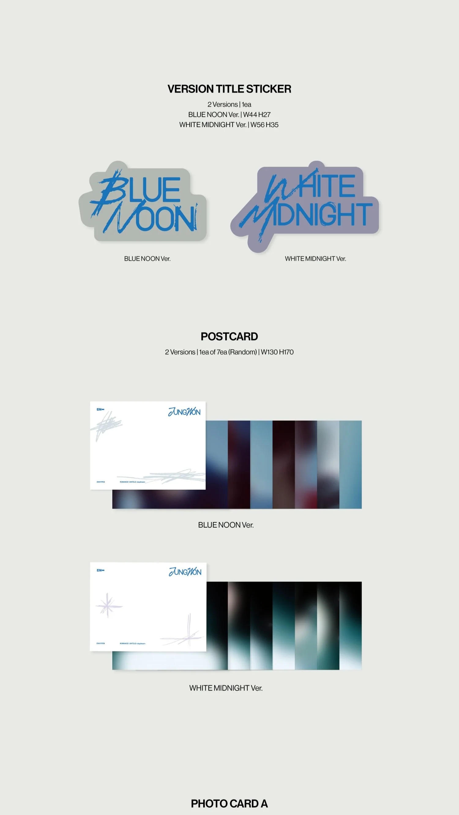 *WEVERSE POB* ENHYPEN - 2nd Album [ROMANCE : UNTOLD -daydream-] (BLUE NOON Ver. / WHITE MIDNIGHT Ver.) - Image 6