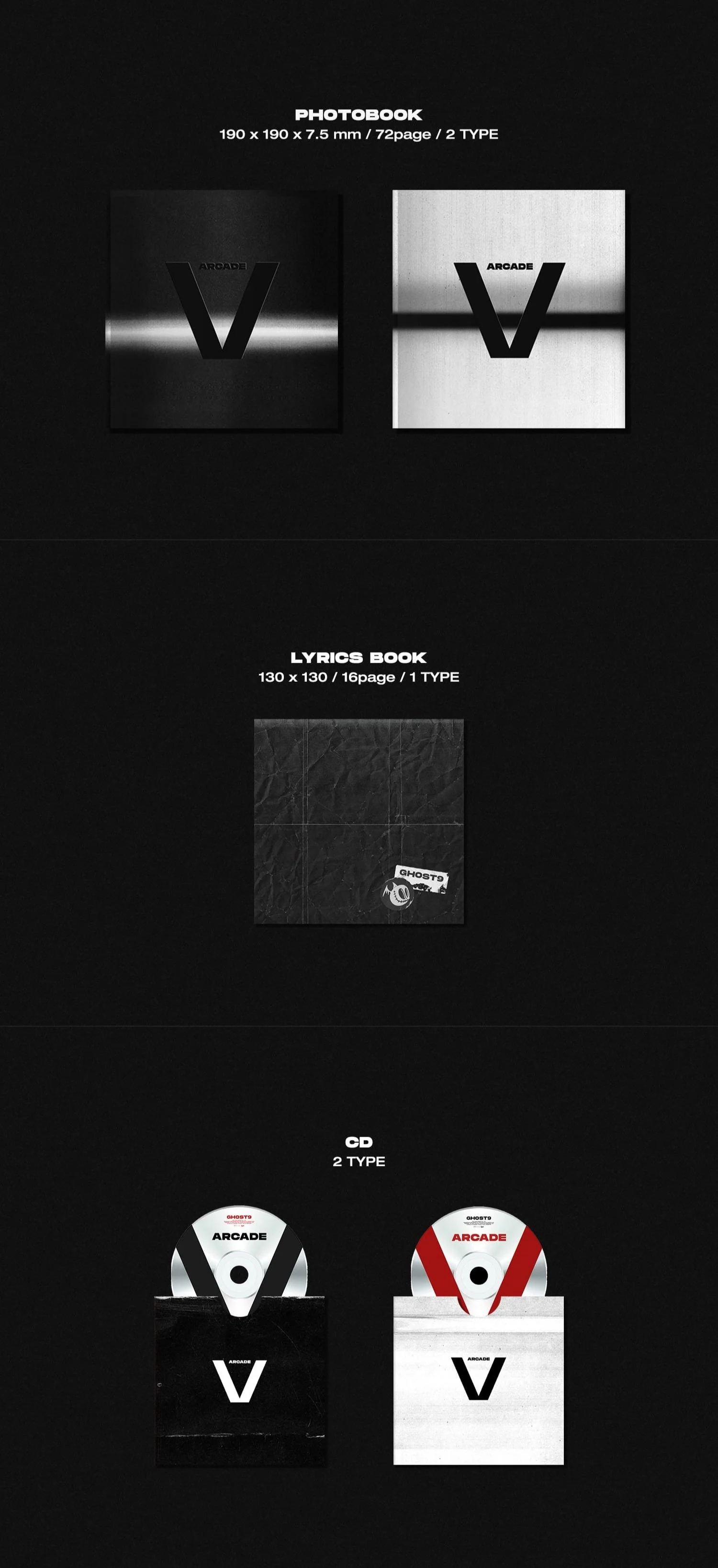 GHOST9 6th Mini Album [ARCADE : V] (TWILIGHT Ver. / MYSTERY Ver.) - Image 3
