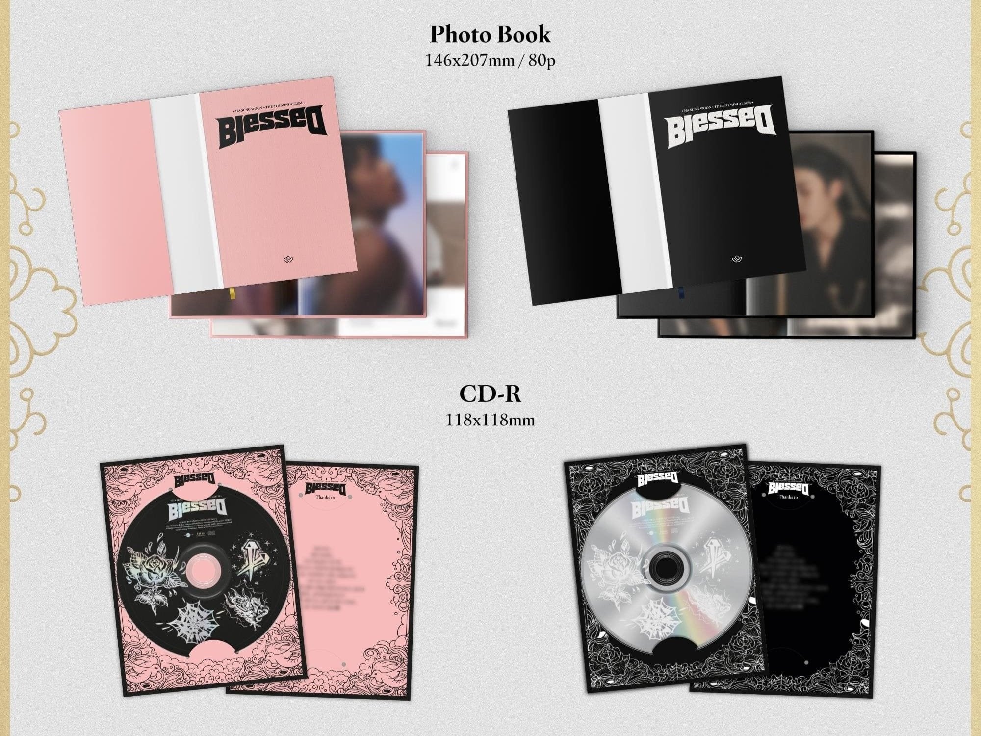 [HA SUNG WOON] 8th Mini Album [Blessed] (Heaven Ver. / Ground Ver.) (Random Ver.) - Image 3