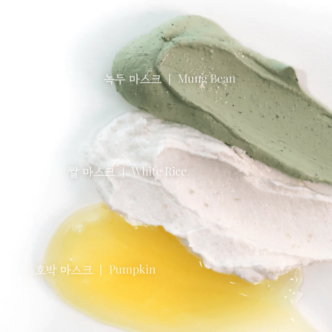 House of Dohwa Wash Off Mask Pack Set (Rice+Pumpkin+Mungbean) - Image 2