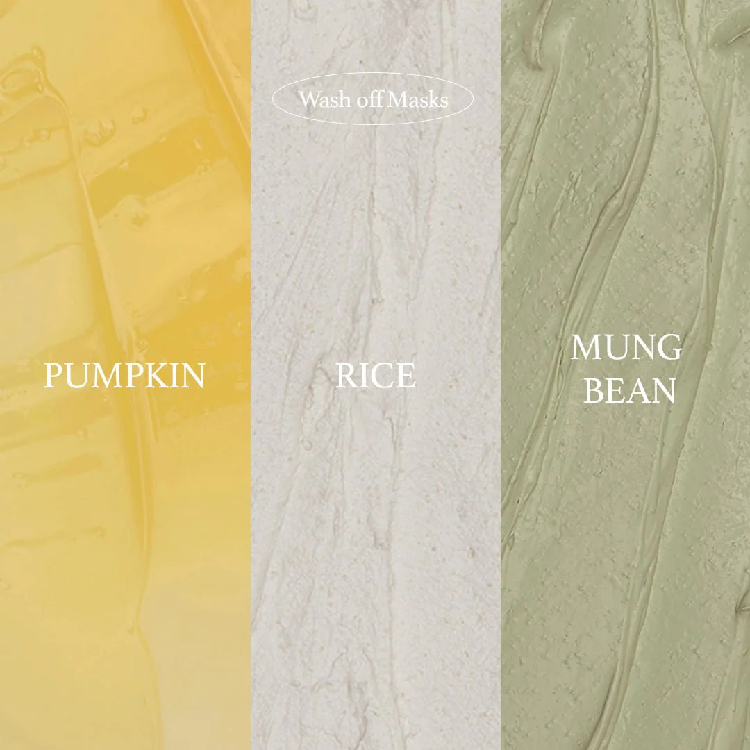 House of Dohwa Wash Off Mask Pack Set (Rice+Pumpkin+Mungbean) - Image 3
