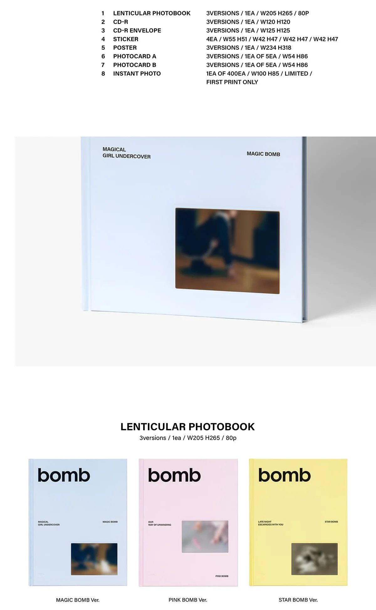 ILLIT 3rd Mini Album [bomb] (MAGIC BOMB Ver. / PINK BOMB Ver. / STAR BOMB Ver.) - Image 3