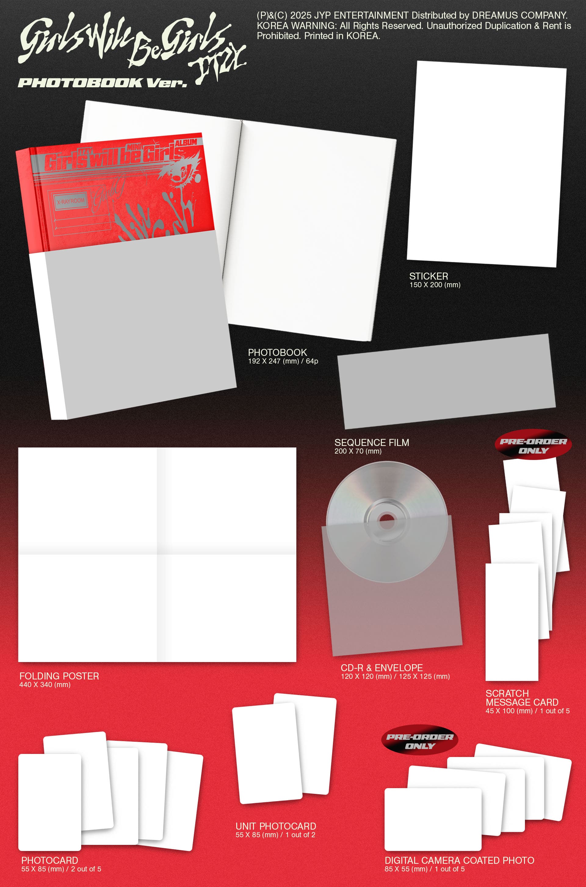 *APPLE MUSIC BENEFIT* ITZY [Girls Will Be Girls] (Photobook Ver. / Box Ver. / Folder Ver / Binder Ver. / POCA ALBUM Ver)) - Image 3