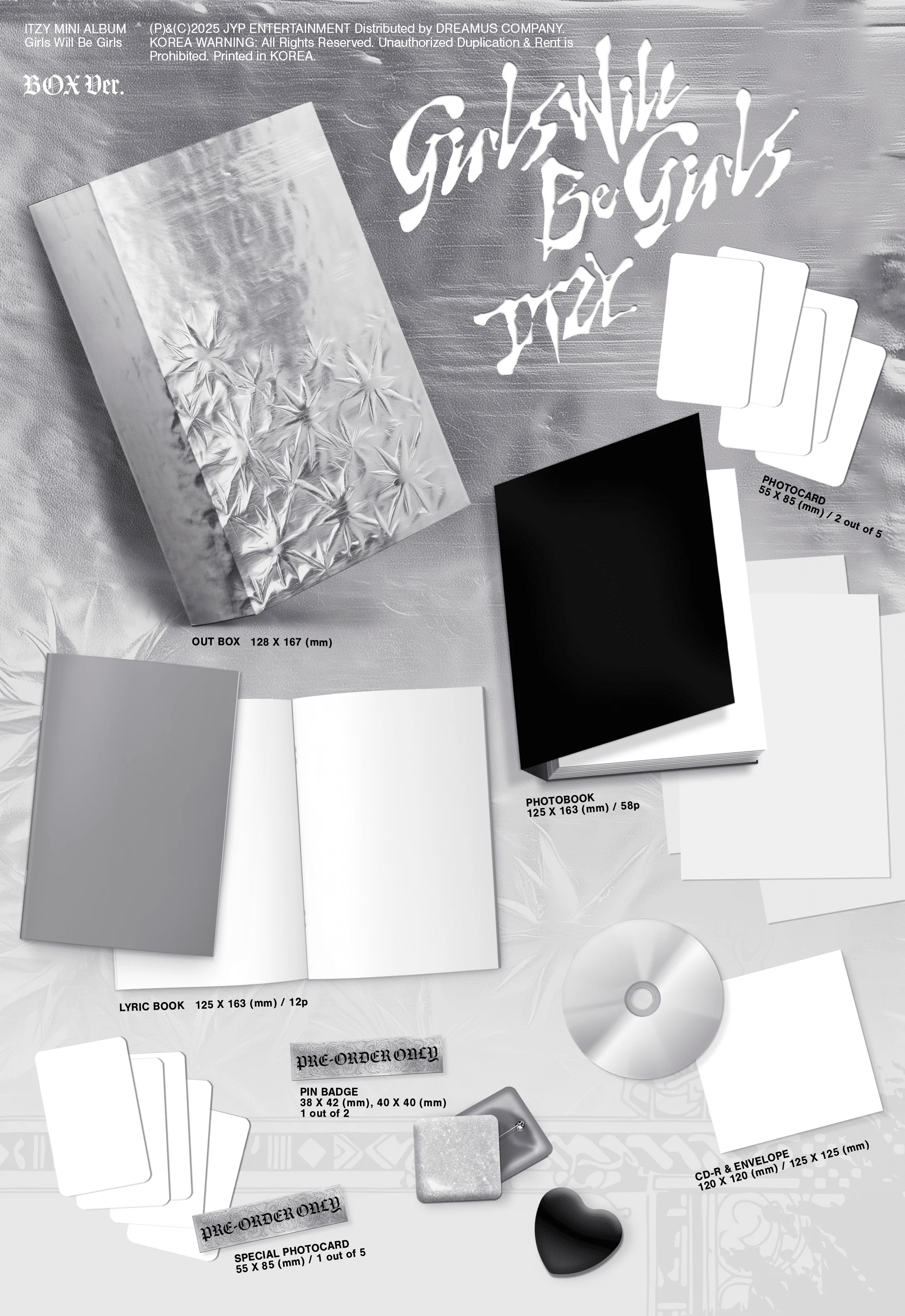 *APPLE MUSIC BENEFIT* ITZY [Girls Will Be Girls] (Photobook Ver. / Box Ver. / Folder Ver / Binder Ver. / POCA ALBUM Ver)) - Image 4