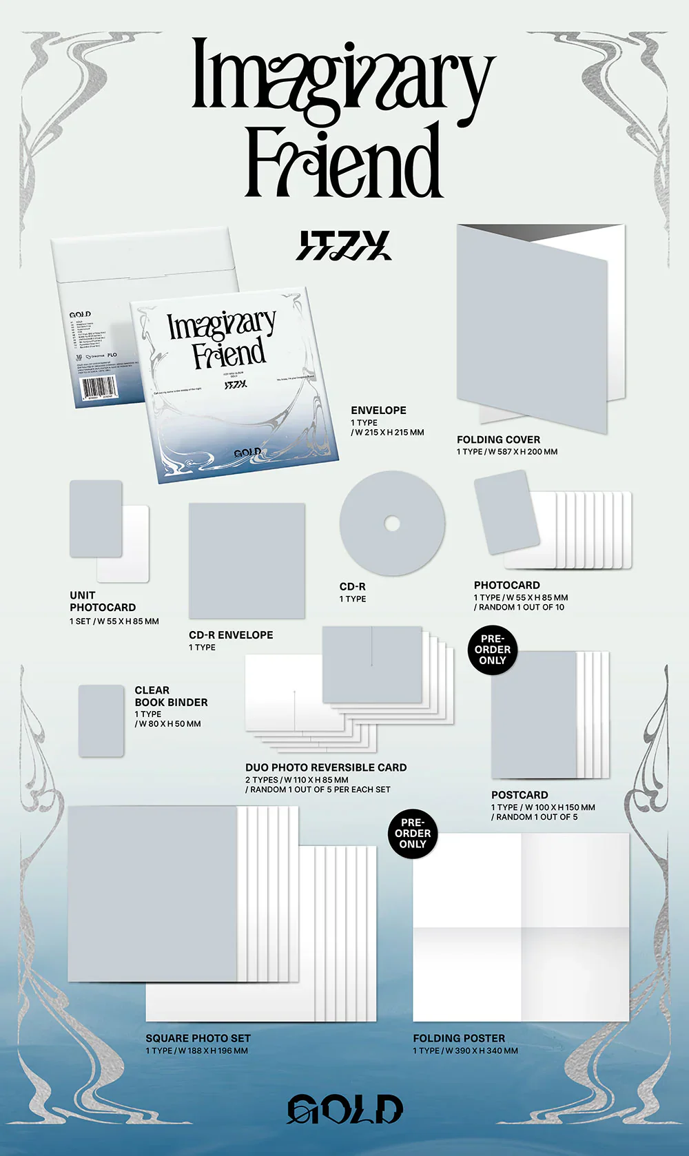 ITZY - ALBUM GOLD (SPECIAL EDITION) [Gold Special Edition Ver / Imaginary Friend Ver] - Image 3