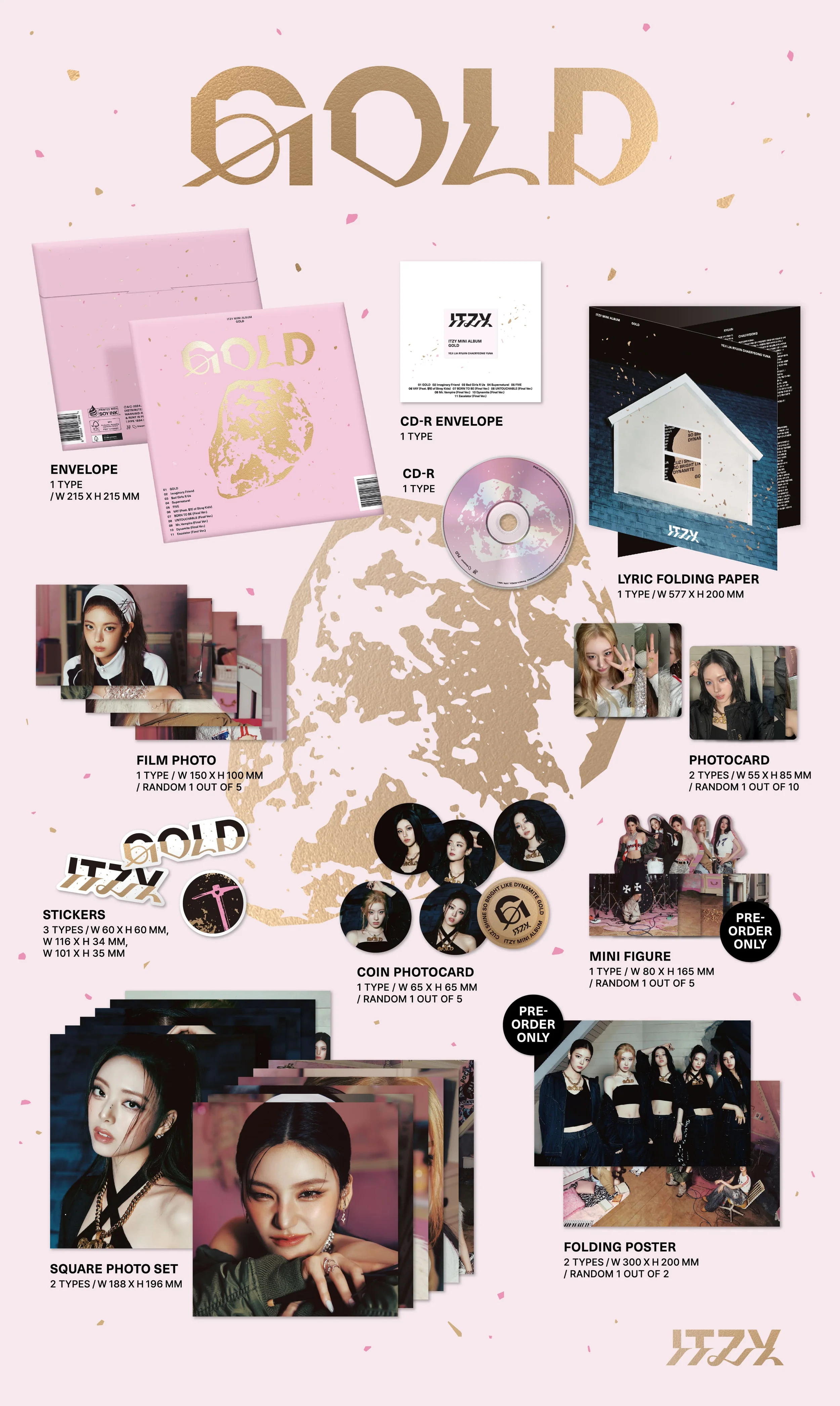ITZY - ALBUM GOLD (SPECIAL EDITION) [Gold Special Edition Ver / Imaginary Friend Ver] - Image 5