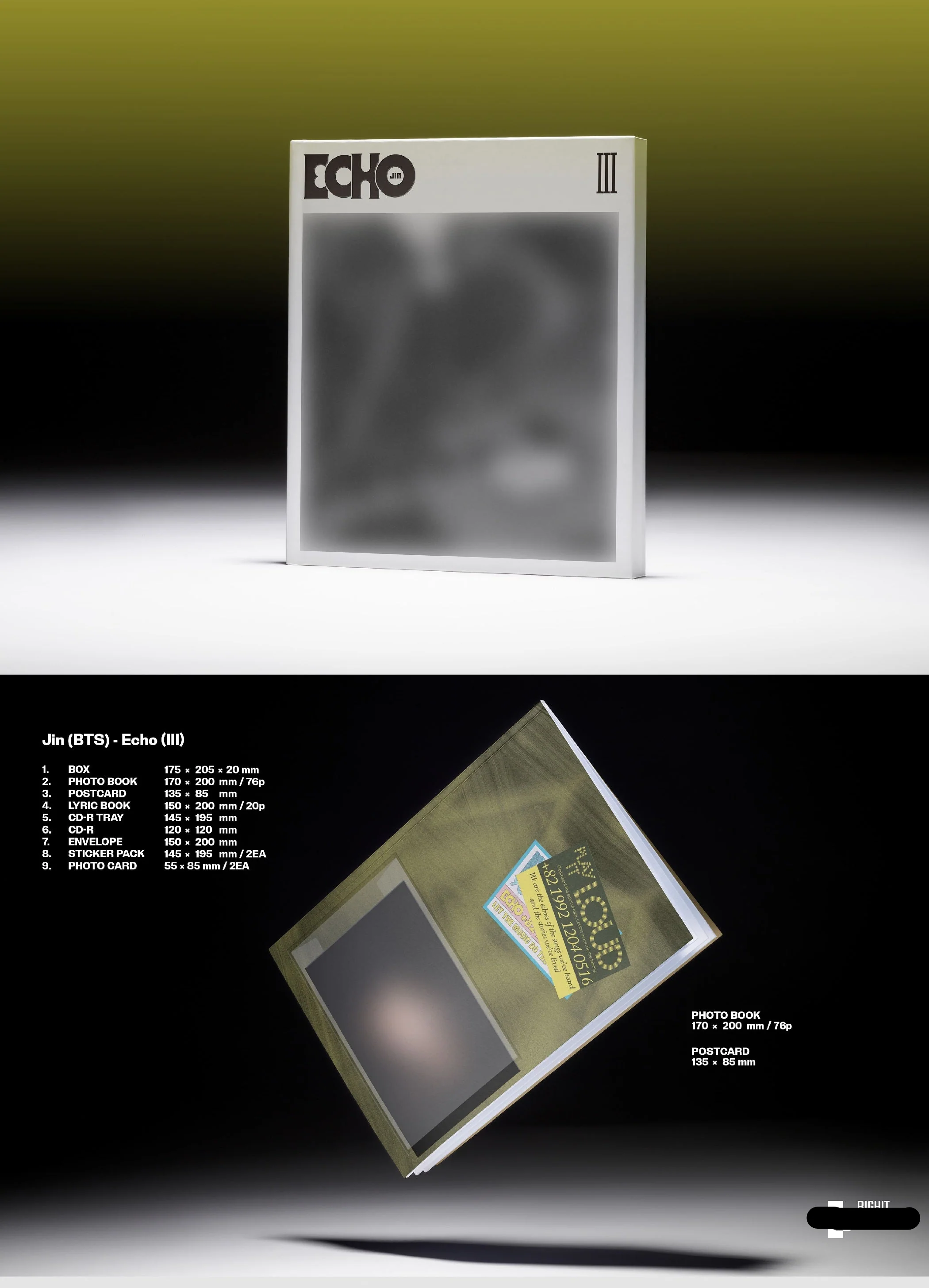 JIN [BTS] - 2nd Mini Album [Echo] (I Ver. / II Ver. / III Ver. / Weverse Album) - Image 3