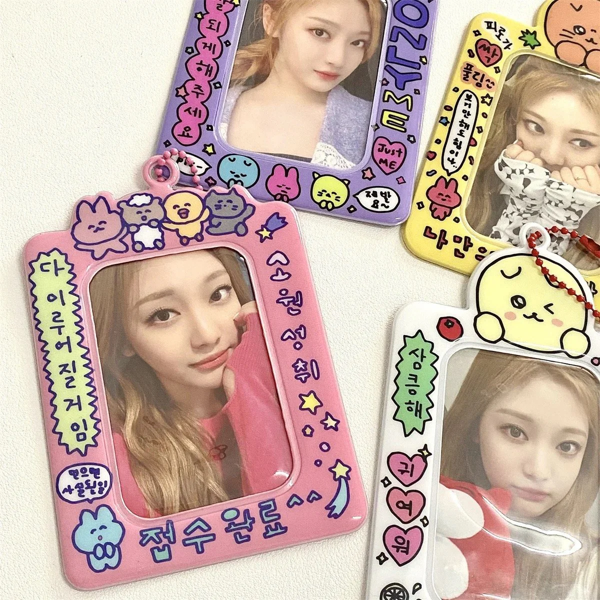 Cartoon Vinyl Photocard Holder Key Chain - Image 3