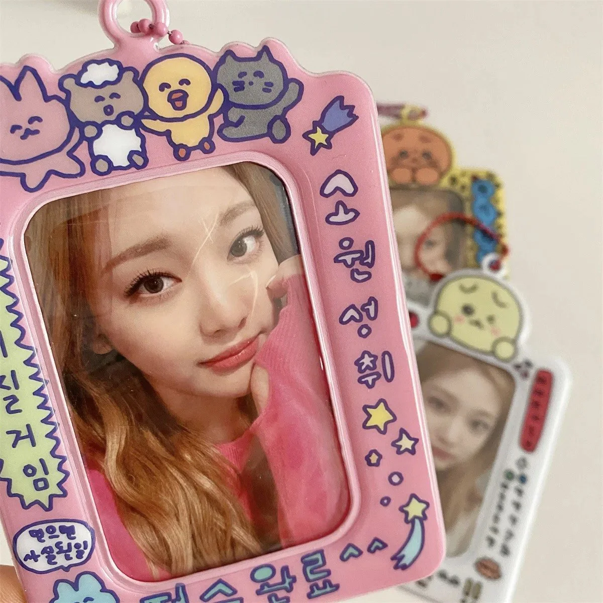 Cartoon Vinyl Photocard Holder Key Chain - Image 4