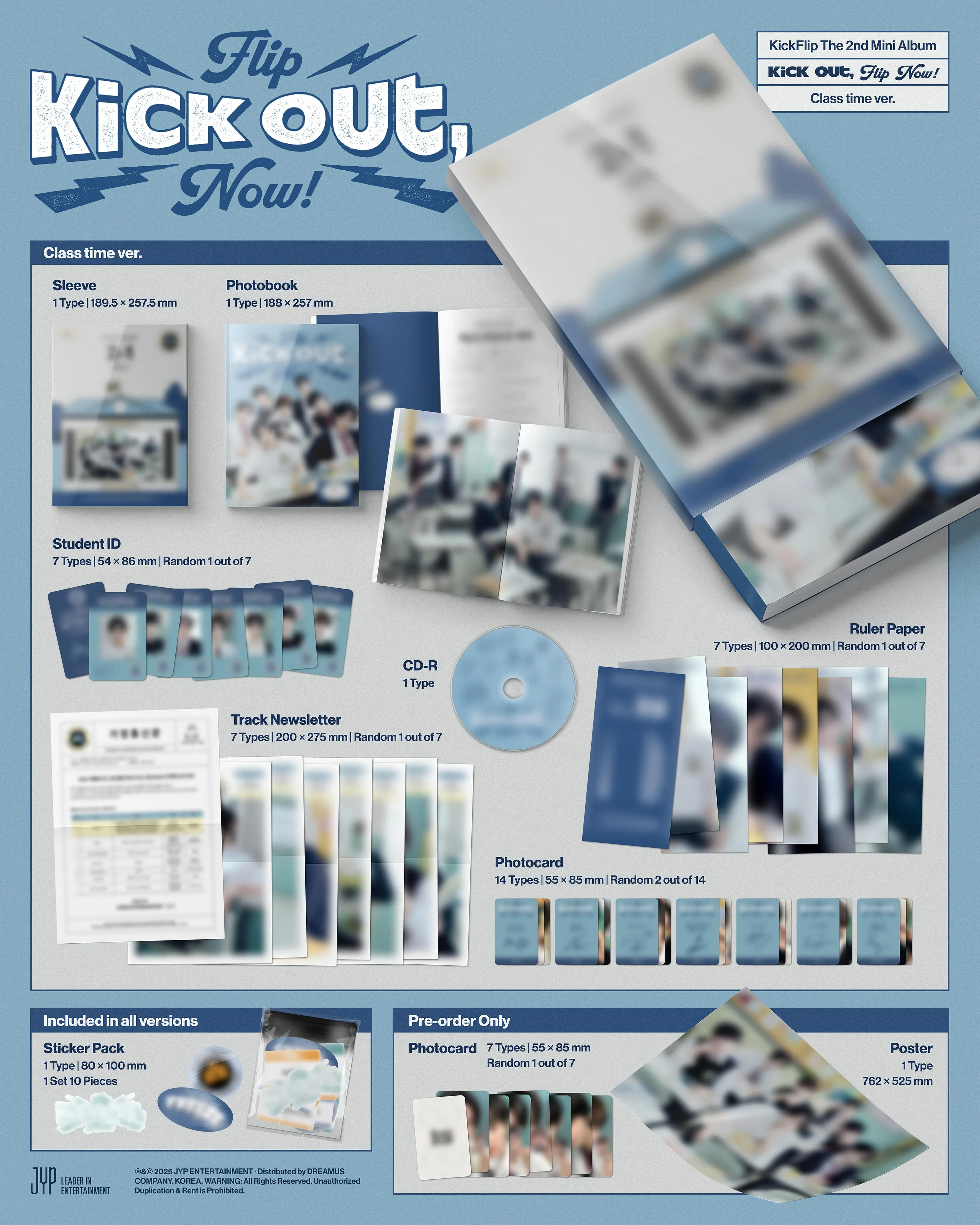 *SOUNDWAVE POB* KickFlip 2nd Mini Album [Kick Out, Flip Now!] (Class time Ver. /Break time Ver. /After School Ver.) - Image 6