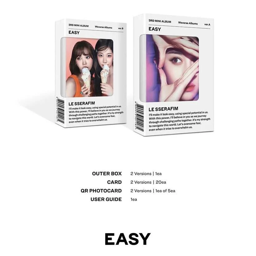 LE SSERAFIM - 3rd Mini Album EASY (COMPACT/Weverse Ver.) - Image 2