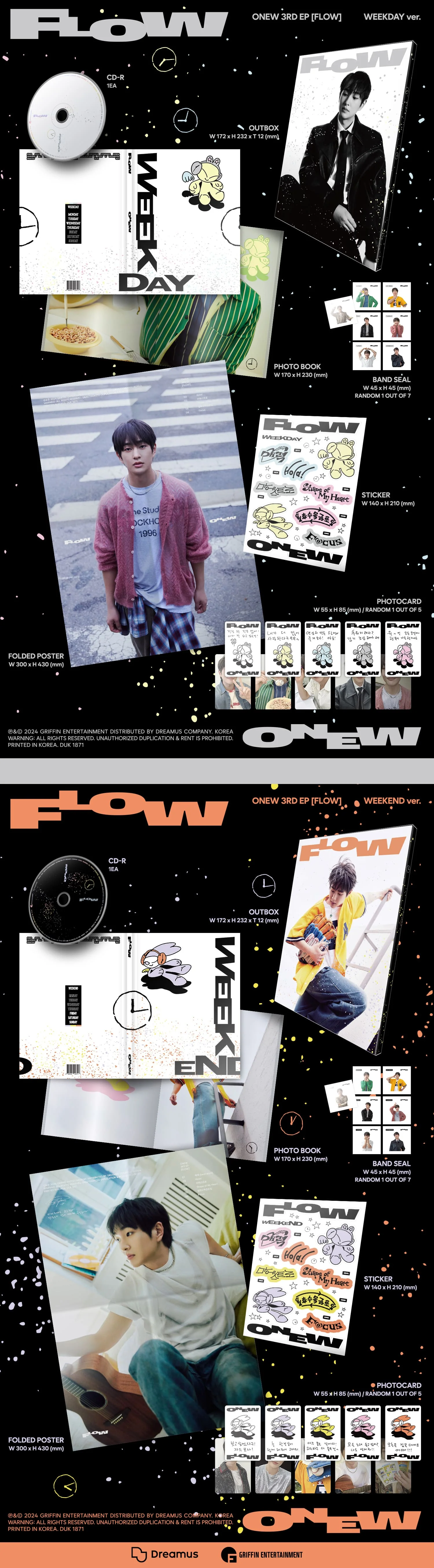ONEW - 3rd Mini Album [FLOW] (WEEKDAY Ver. / WEEKEND Ver.) - Image 3