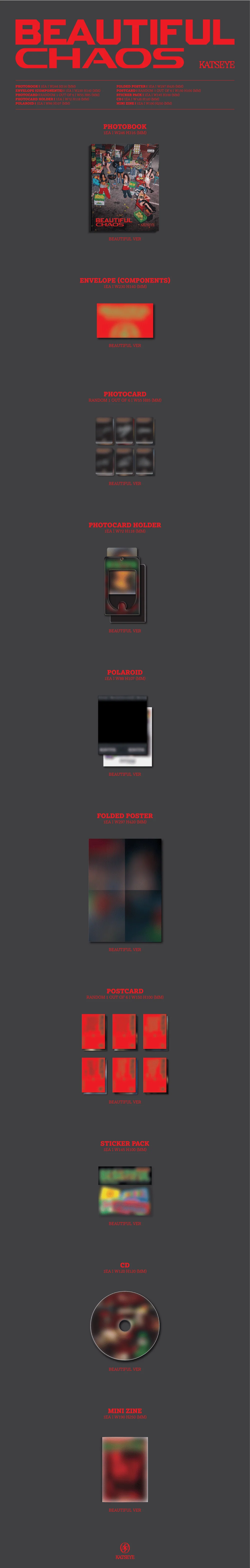 KATSEYE 2nd EP Album [BEAUTIFUL CHAOS] (Beautiful Ver / Chaotic Ver) - Image 3