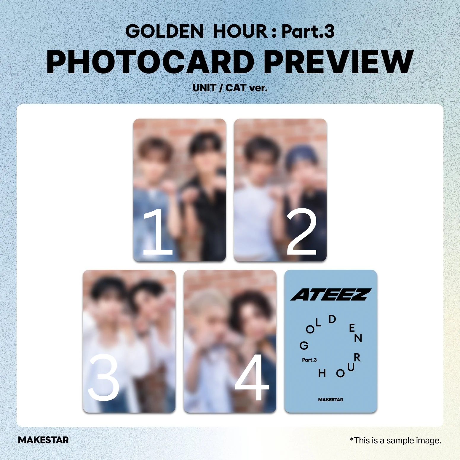 *MAKESTAR 1.0* ATEEZ 12TH MINI ALBUM [GOLDEN HOUR : Part.3](POCAALBUM) - Image 9