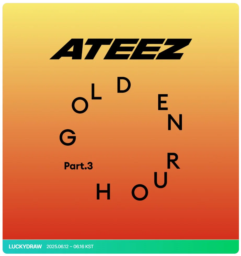 *MAKESTAR LUCKY DRAW* ATEEZ 12TH MINI ALBUM [GOLDEN HOUR : Part.3](POCAALBUM) - Image 2