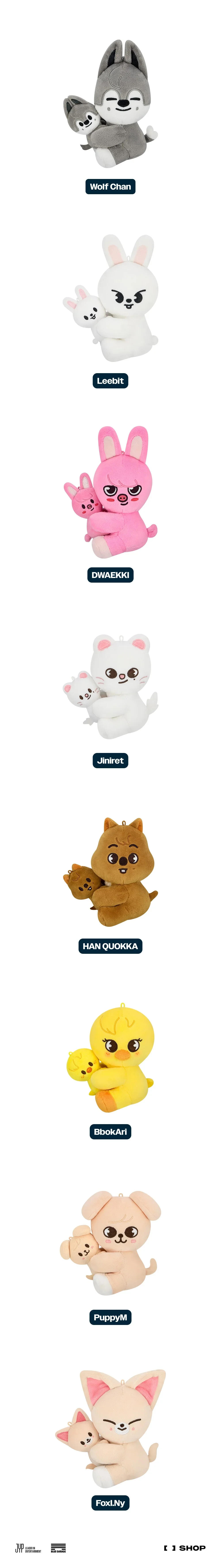 STRAY KIDS - dominATE : celebrATE WORLD TOUR OFFICIAL MD SKZOO MAGNET PLUSH SET - Image 2