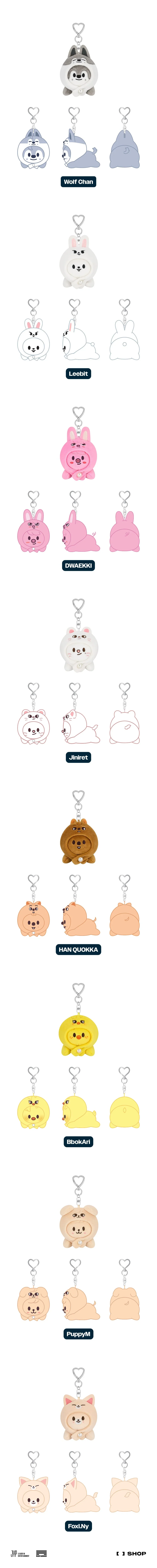STRAY KIDS - dominATE : celebrATE WORLD TOUR OFFICIAL MD SKZOO KEYRING LYING VER - Image 2