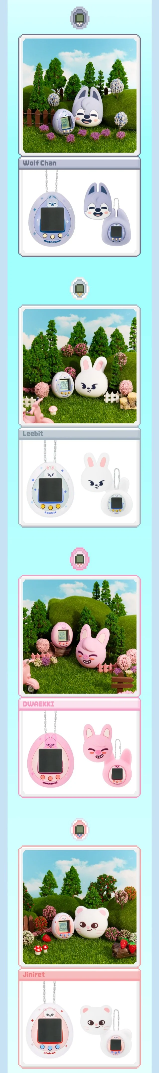 STRAY KIDS - SKZOO X DAMAGOTCHI Official MD Tamagotchi & Case Set - Image 5