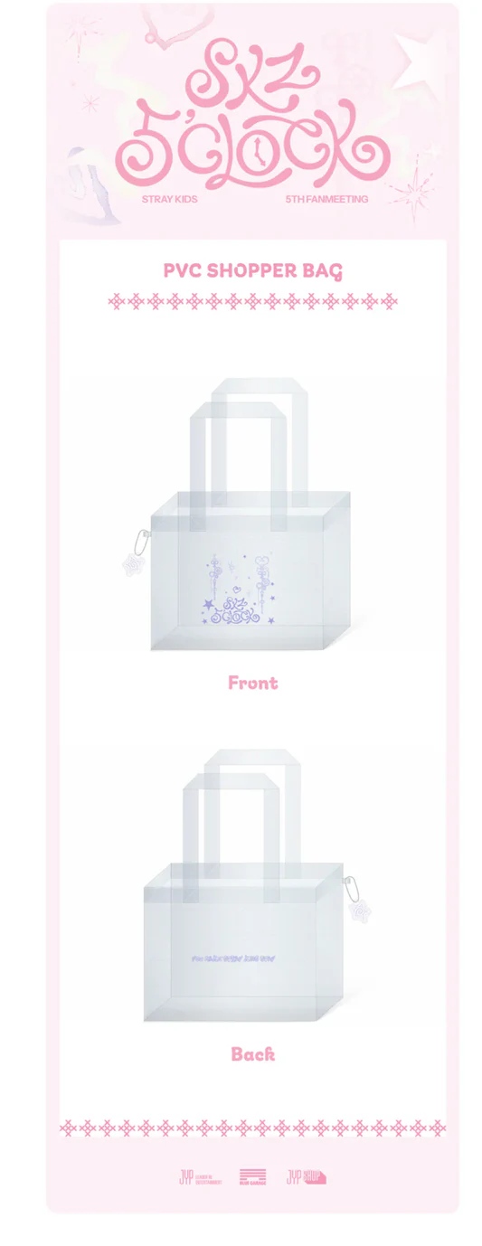 STRAY KIDS - SKZ 5'CLOCK 5TH FAN MEETING OFFICIAL MD PVC SHOPPER BAG - Image 3