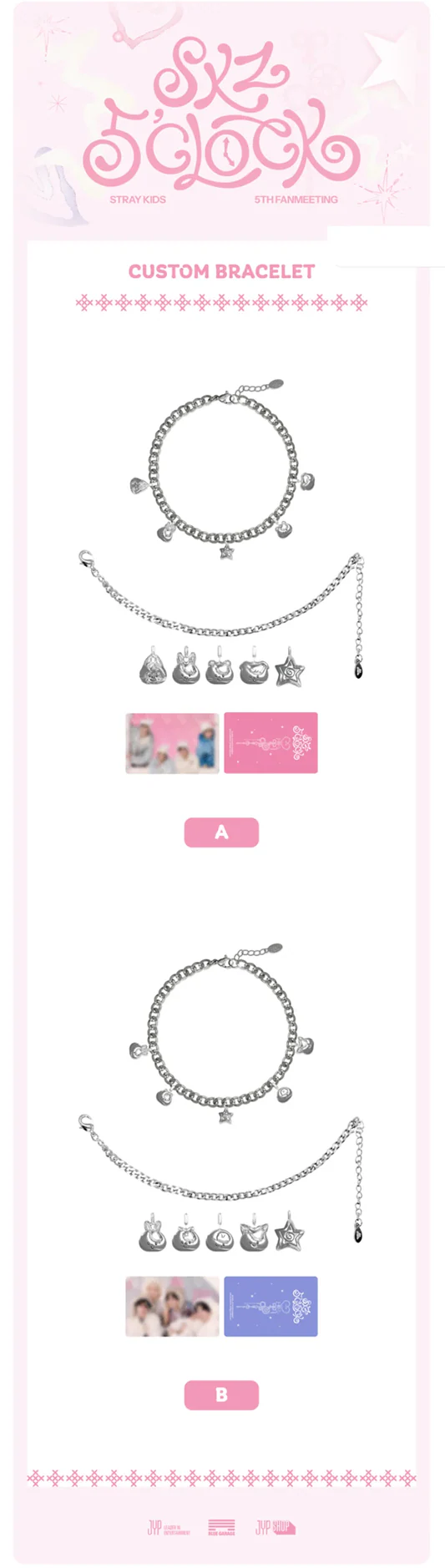 STRAY KIDS - SKZ 5'CLOCK 5TH FAN MEETING OFFICIAL MD CUSTOM BRACELET - Image 3