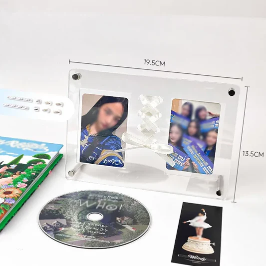 Acrylic Photocard Display Stand for Photocards with Ribbon Details - Image 4