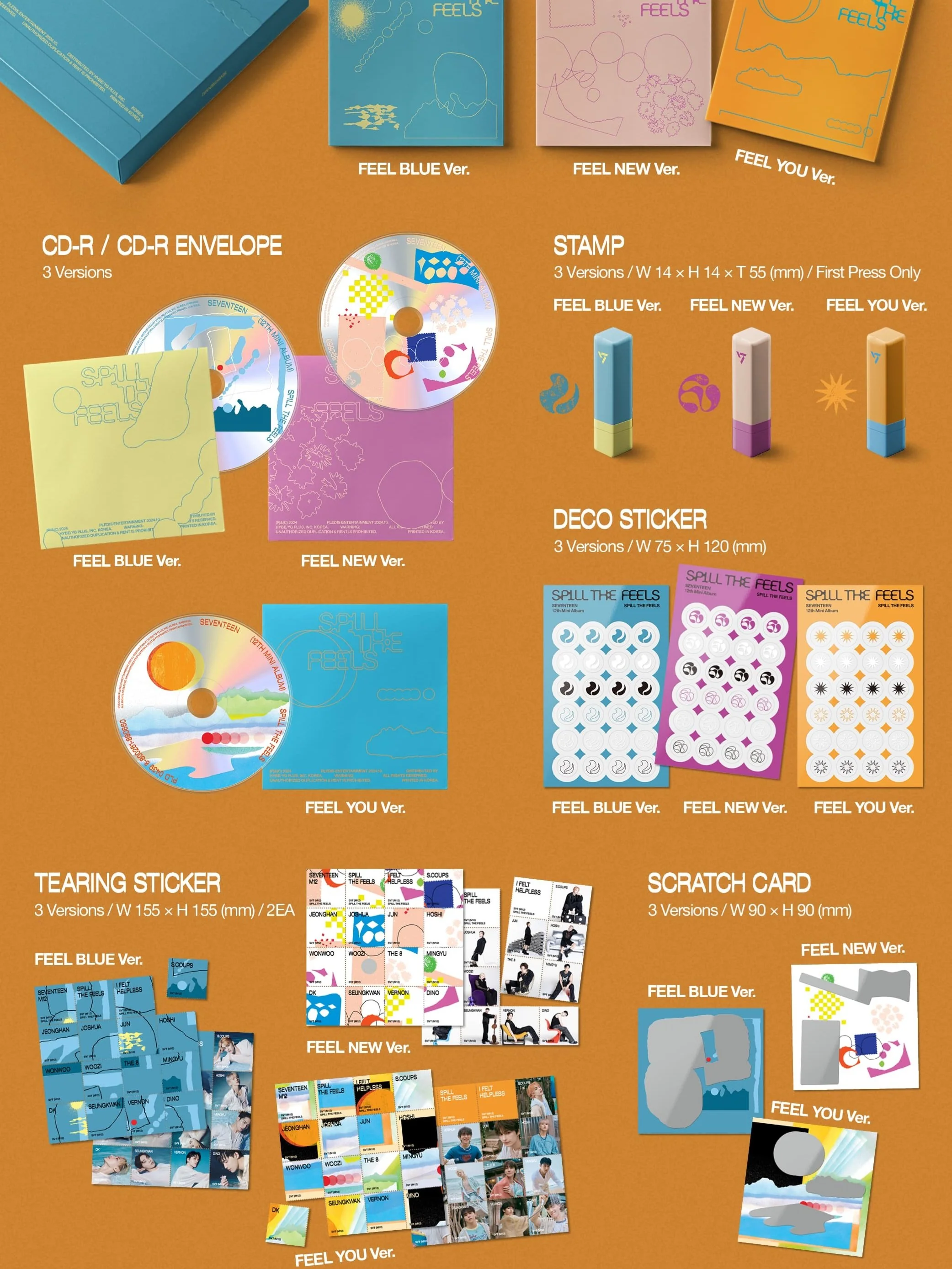 *YES24 POB* [SEVENTEEN] - SPILL THE FEELS 12TH MINI ALBUM (Ver.0 / Ver.1 / Ver.2) - Image 4