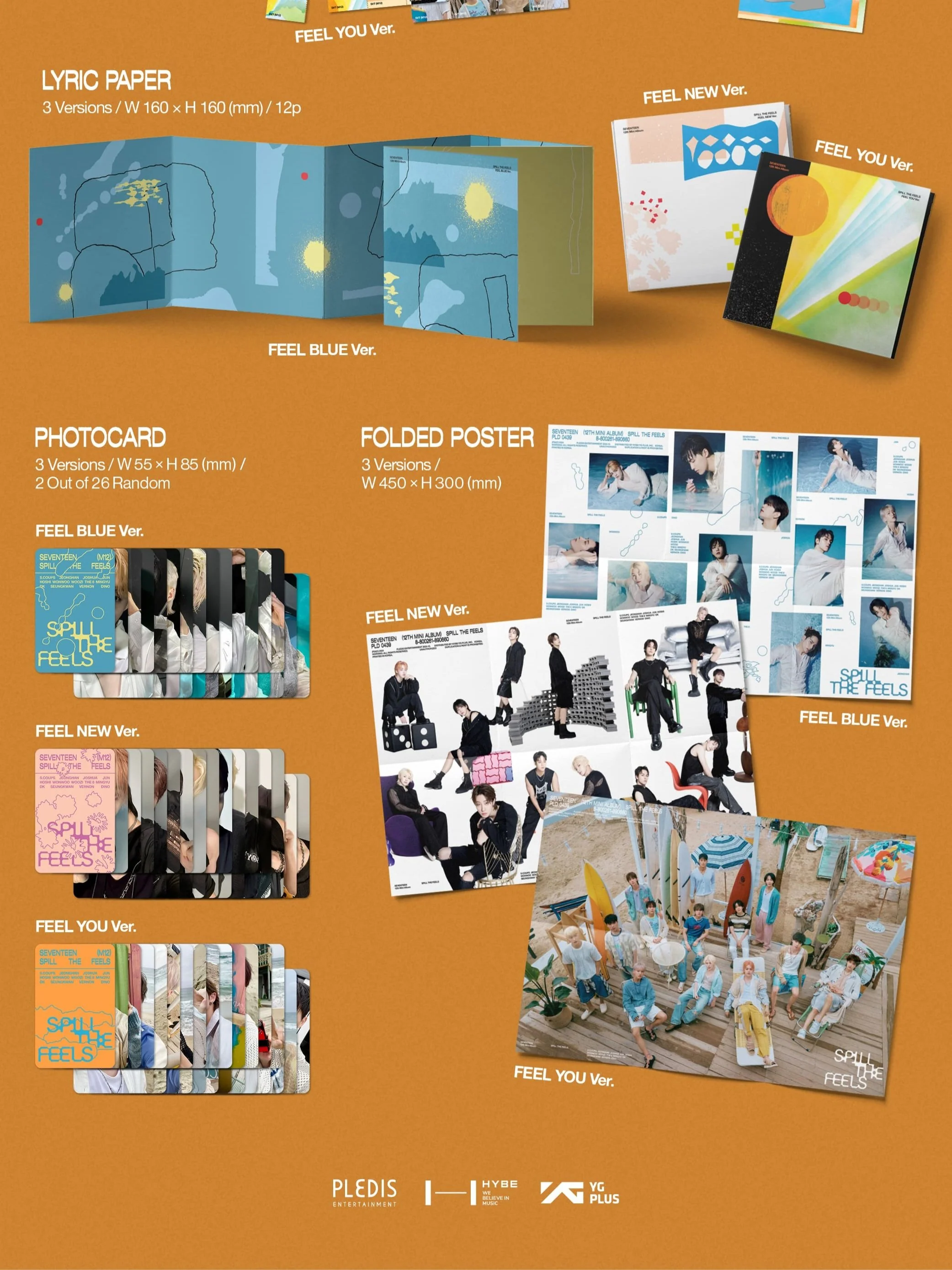*YES24 POB* [SEVENTEEN] - SPILL THE FEELS 12TH MINI ALBUM (Ver.0 / Ver.1 / Ver.2) - Image 5