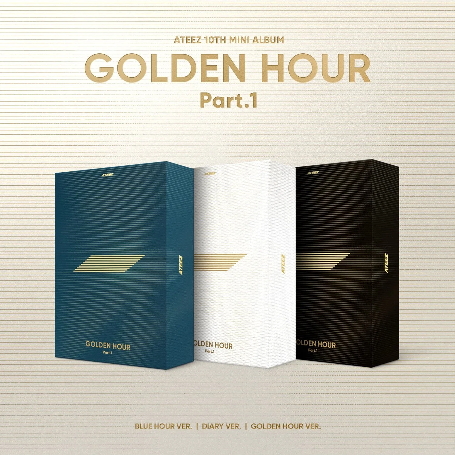 *MAKESTAR Hood (Wolf) Preorder Benefit Photocard* ATEEZ 10th Mini Album [GOLDEN HOUR : Part.1] (BLUE HOUR Ver. / DIARY Ver. / GOLDEN HOUR Ver.)