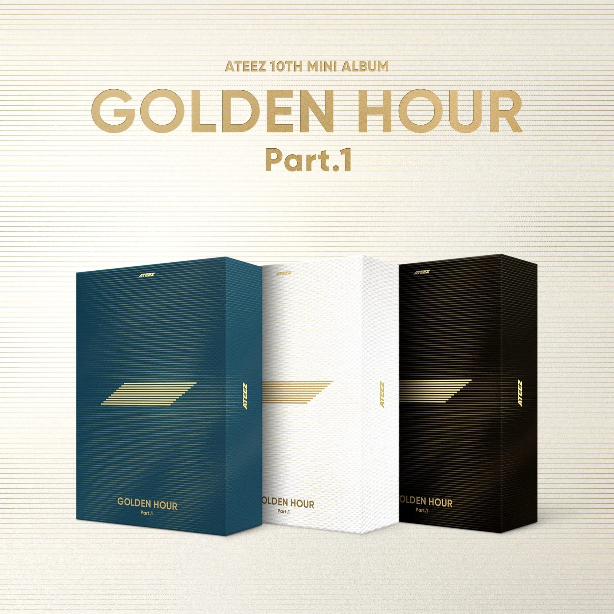 *MAKESTAR Hood (Wolf) Preorder Benefit Photocard* ATEEZ 10th Mini Album [GOLDEN HOUR : Part.1] (BLUE HOUR Ver. / DIARY Ver. / GOLDEN HOUR Ver.) - Image 2