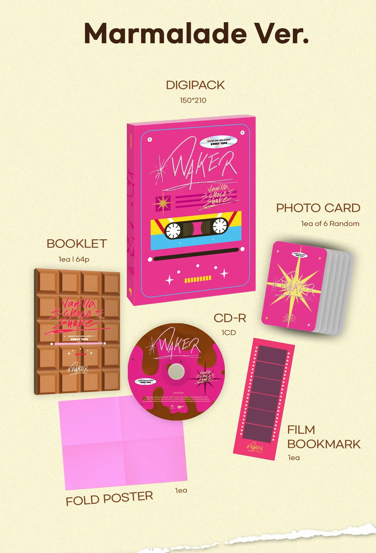 *MAKESTAR Butterfly Clip BENEFIT* WAKER - [Sweet Tape] - MAKESTAR "Butterfly" Preorder Benefit Photocards POB - Image 6