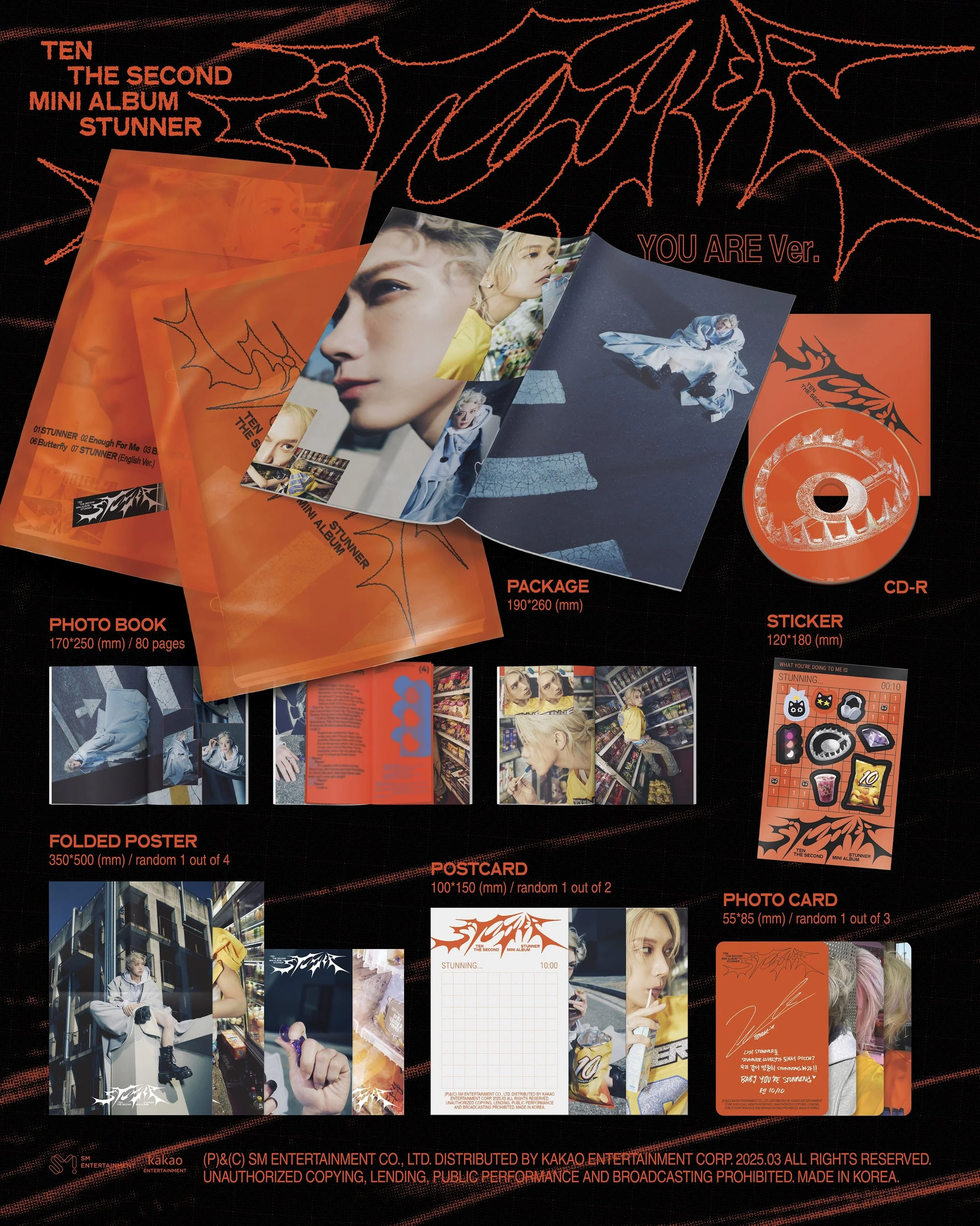 TEN (WayV) - 2nd Mini Album [STUNNER] - ALL VERSIONS (YOU ARE Ver. / I AM Ver. / SNACK PACK Ver) - Image 7