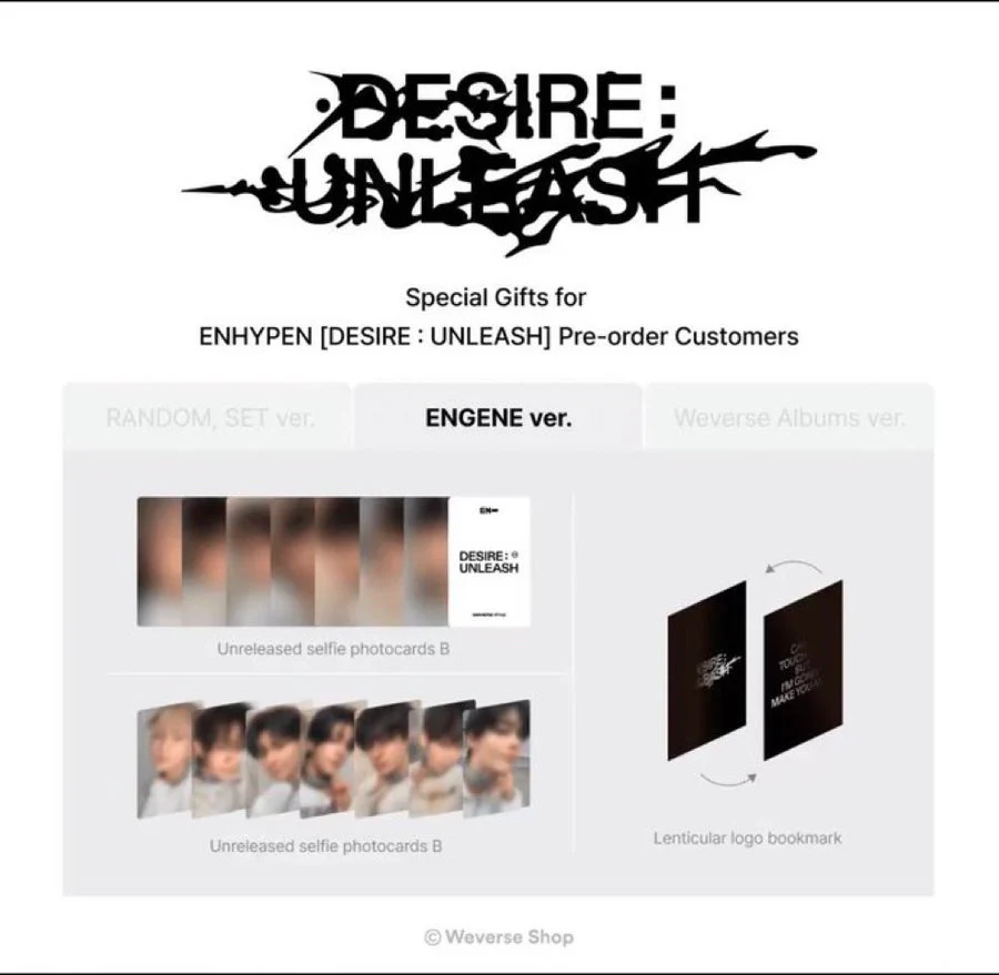 *WEVERSE POB* ENHYPEN - 6th Mini Album [DESIRE : UNLEASH] (ENGENE Ver.) - Image 3